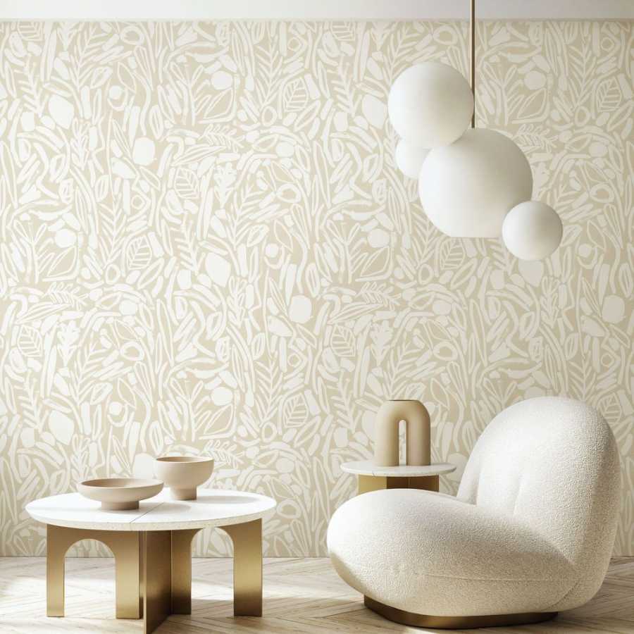 Ohpopsi Glasshouse Verdure GHS50141W Wallpaper - Linen