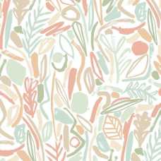 Ohpopsi Glasshouse Verdure GHS50144W Wallpaper - Sage & Apricot