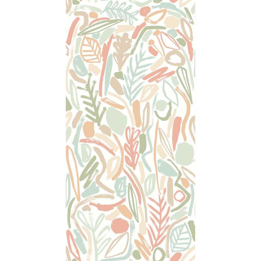 Ohpopsi Glasshouse Verdure GHS50144W Wallpaper - Sage & Apricot