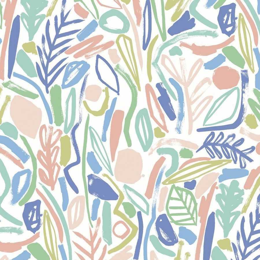 Ohpopsi Glasshouse Verdure GHS50145W Wallpaper - Periwinkle