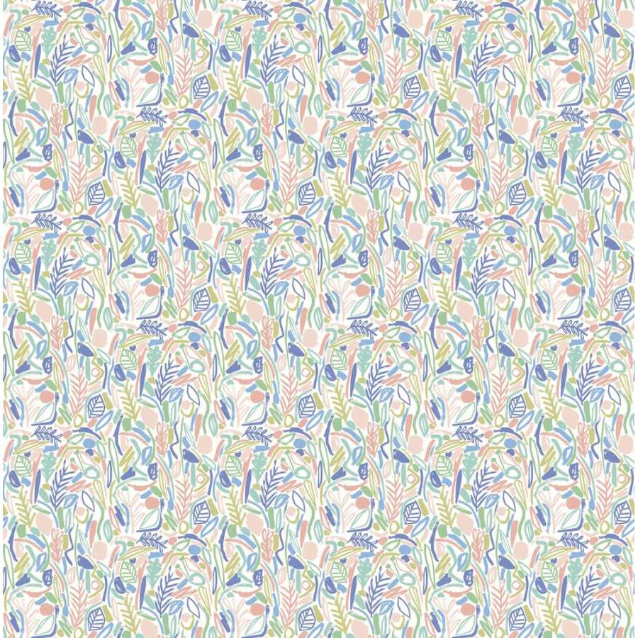 Ohpopsi Glasshouse Verdure GHS50145W Wallpaper - Periwinkle