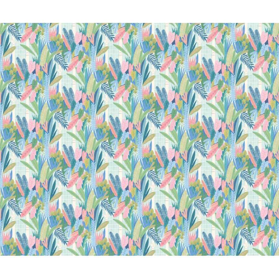 Ohpopsi Glasshouse GHS50151W Wallpaper - Indigo & Pink