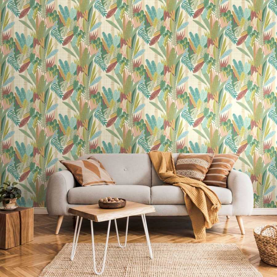 Ohpopsi Glasshouse GHS50152W Wallpaper - Forest & Chestnut