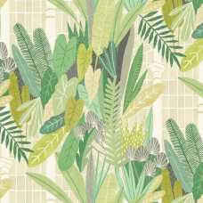 Ohpopsi Glasshouse GHS50154W Wallpaper - Sage & Chartreuse