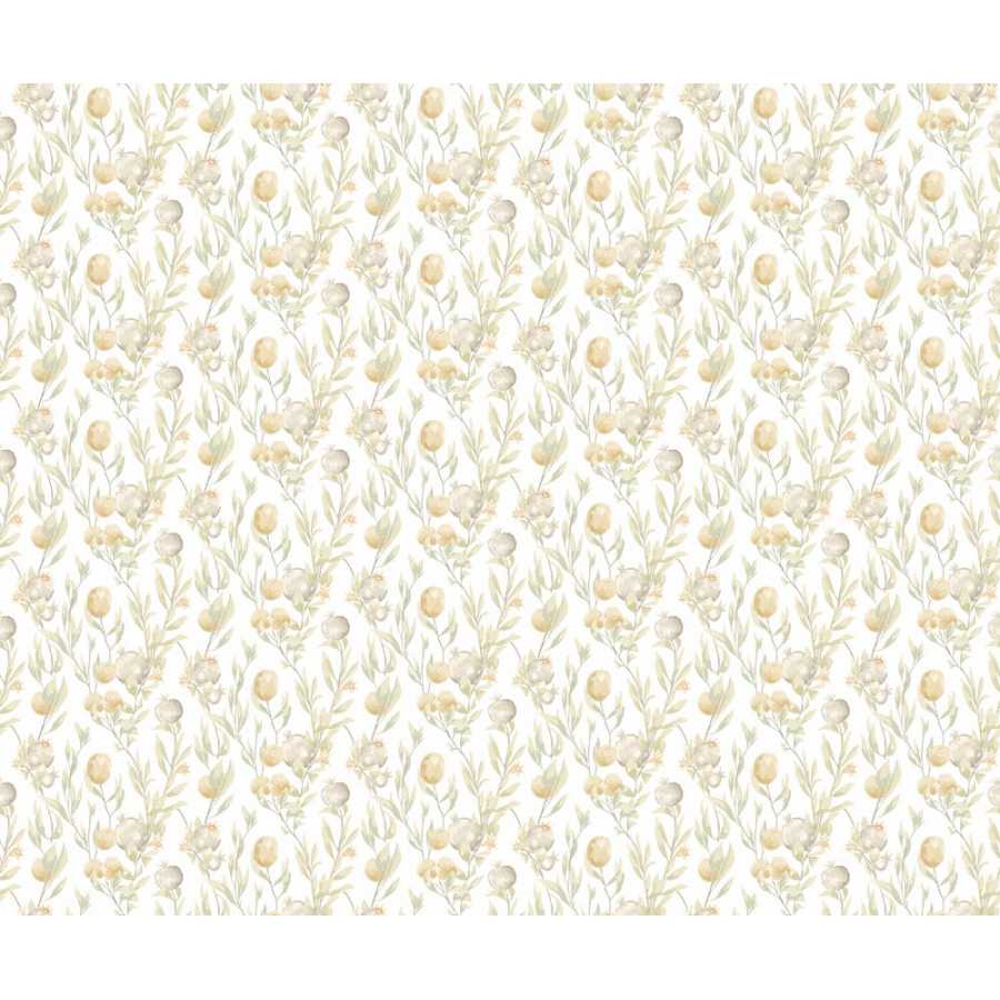 Ohpopsi Laid Bare Pomegranate Trail LBK50101W Wallpaper - Linen Mix