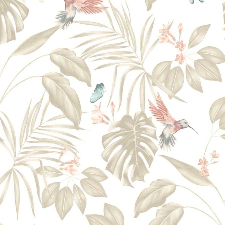 Ohpopsi Laid Bare Hummingbird LBK50104W Wallpaper - Oyster