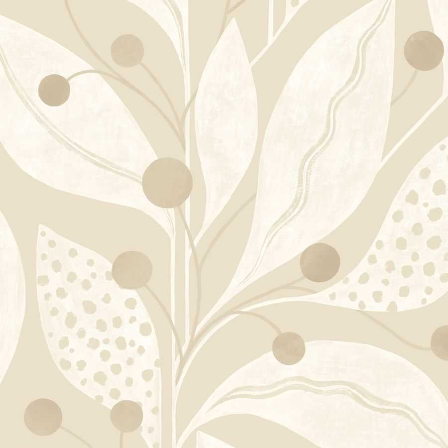 Ohpopsi Laid Bare Berry Dot LBK50105W Wallpaper - Flax