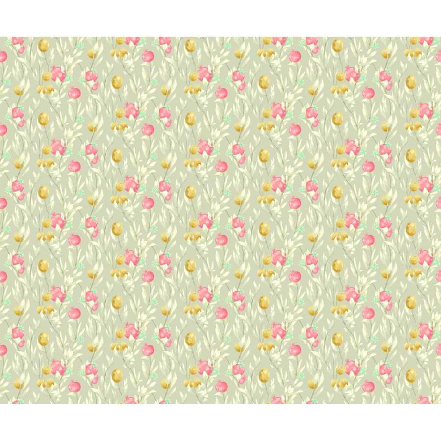 Ohpopsi Laid Bare Pomegranate Trail LBK50108W Wallpaper - Parchment