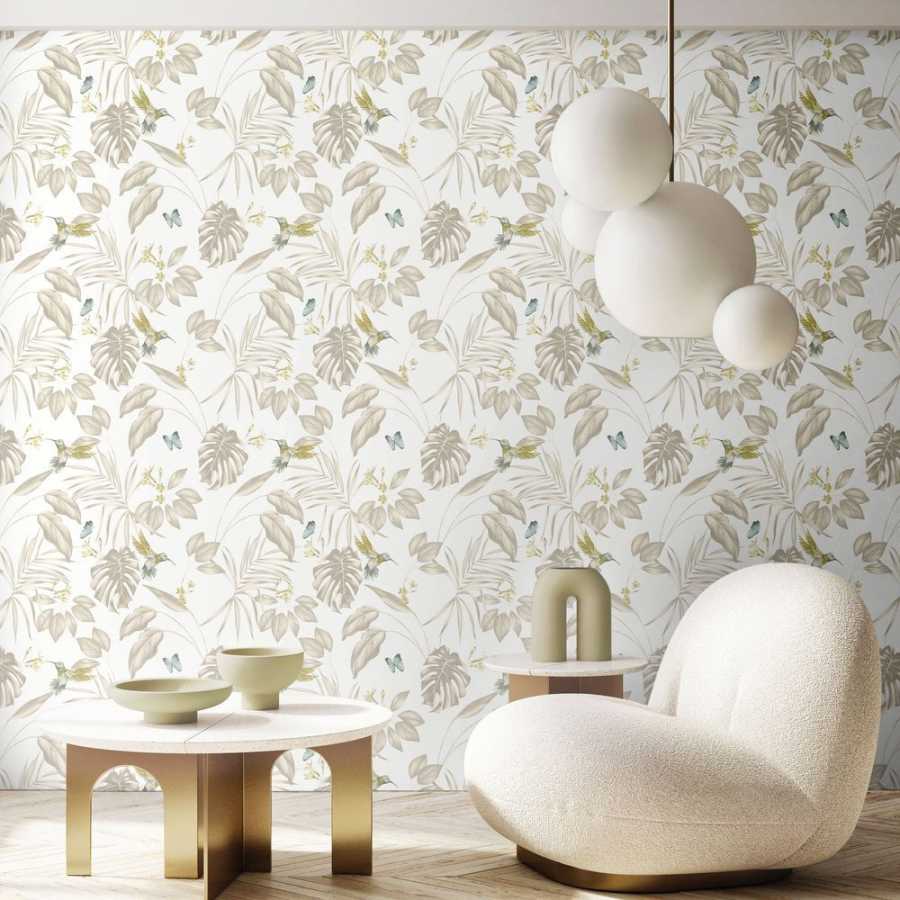 Ohpopsi Laid Bare Hummingbird LBK50114W Wallpaper - Pearl