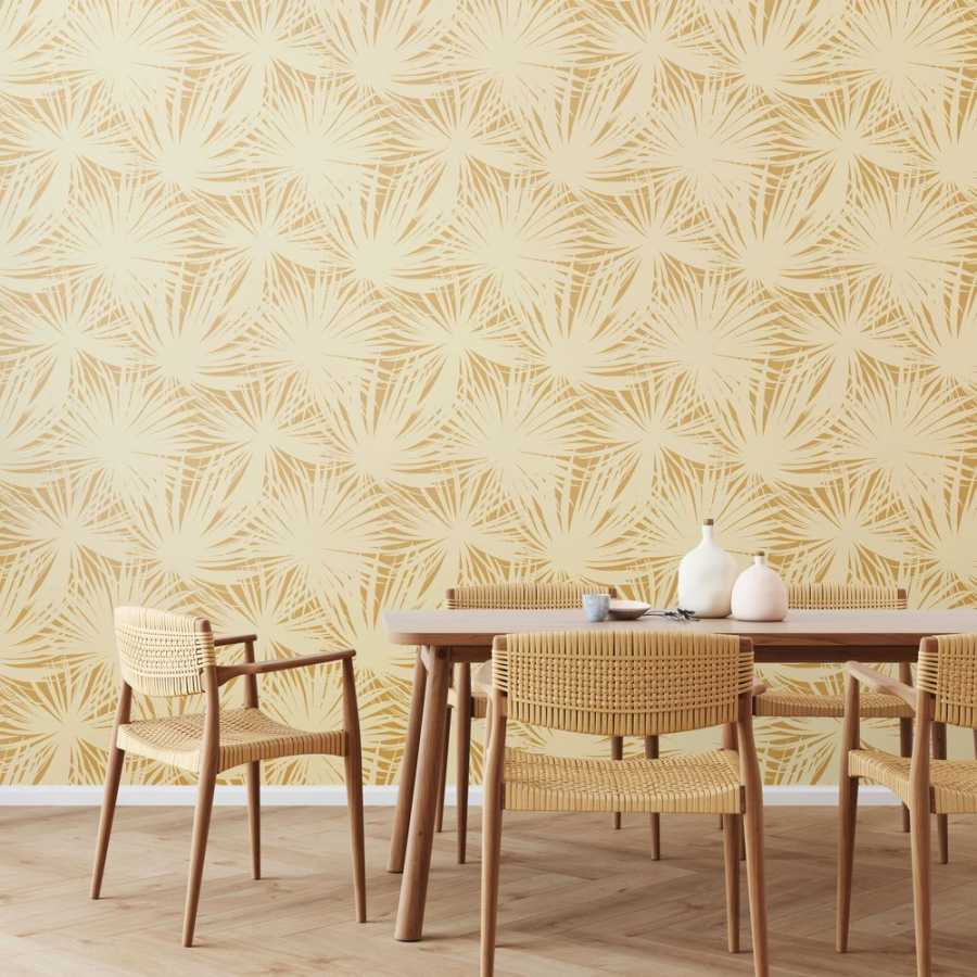 Ohpopsi Laid Bare Palm Silhouette LBK50128W Wallpaper - Peanut