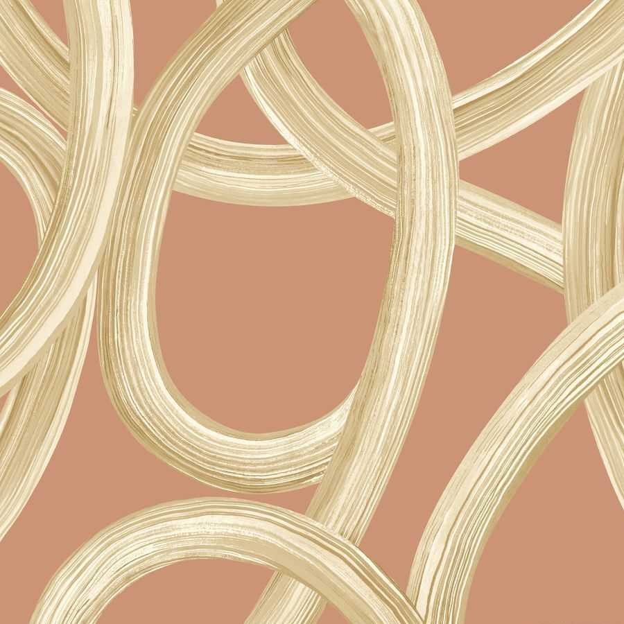 Ohpopsi Laid Bare Twisted Geo LBK50131W Wallpaper - Ginger