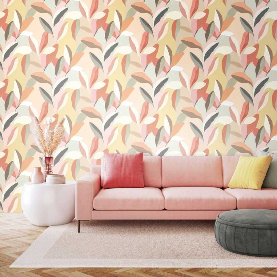 Ohpopsi Laid Bare Riviera LBK50133W Wallpaper - Blush