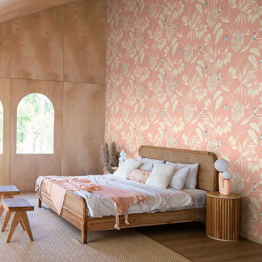 Ohpopsi Laid Bare Hummingbird LBK50136W Wallpaper - Rosewood