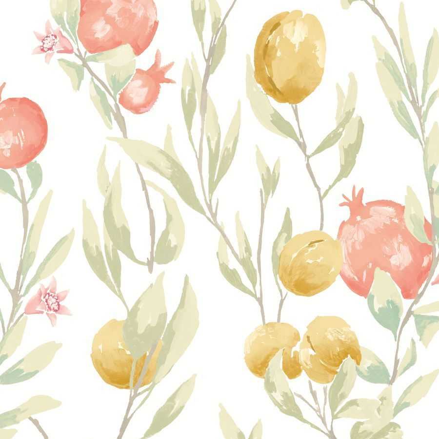 Ohpopsi Laid Bare Pomegranate Trail LBK50140W Wallpaper - Olive