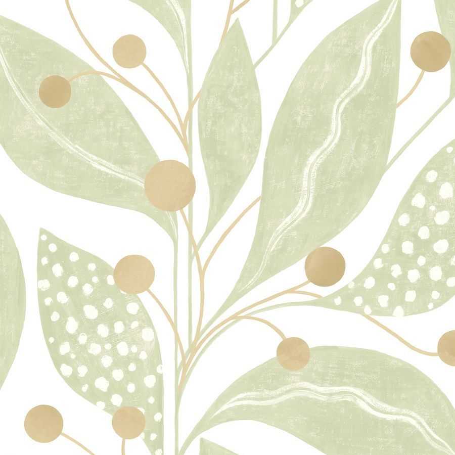 Ohpopsi Laid Bare Berry Dot LBK50141W Wallpaper - Artichoke