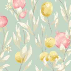 Ohpopsi Laid Bare Pomegranate Trail LBK50150W Wallpaper - Seafoam