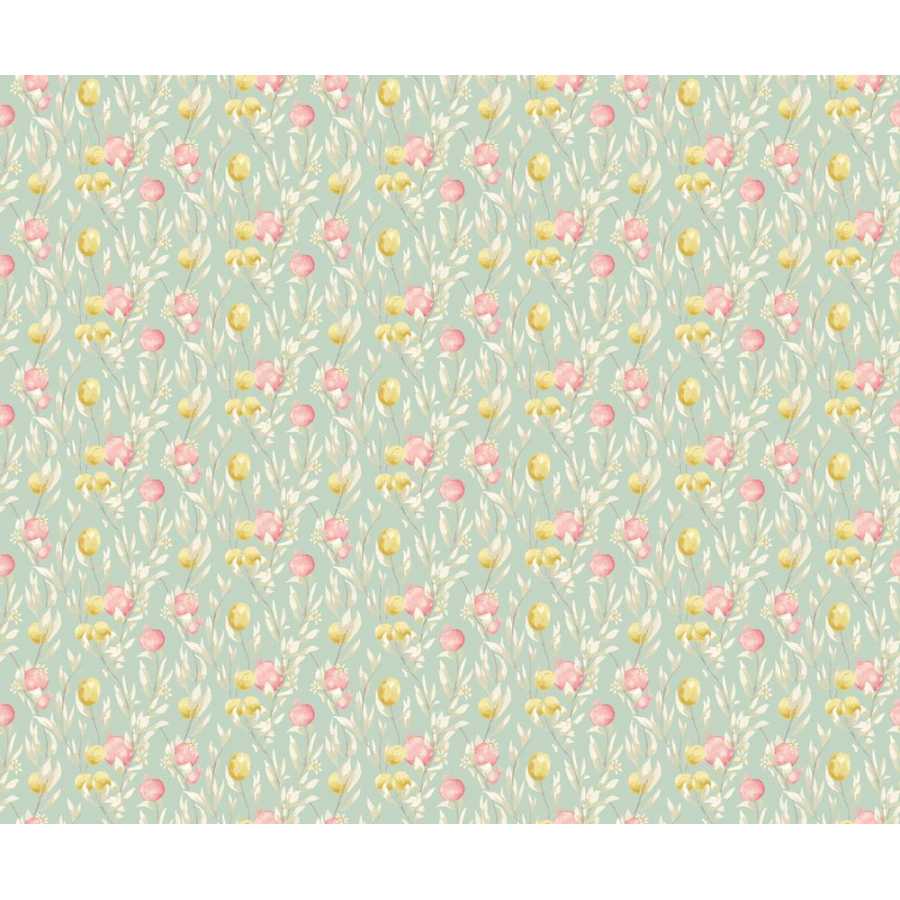 Ohpopsi Laid Bare Pomegranate Trail LBK50150W Wallpaper - Seafoam