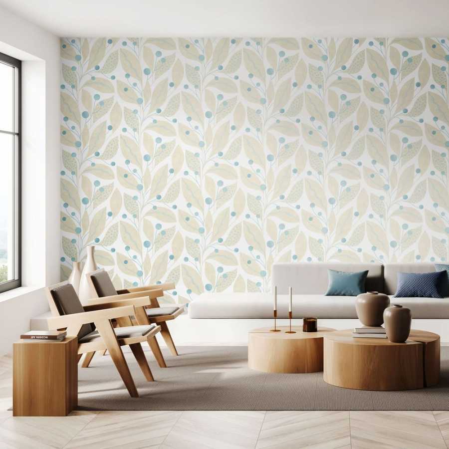 Ohpopsi Laid Bare Berry Dot LBK50158W Wallpaper - Surf