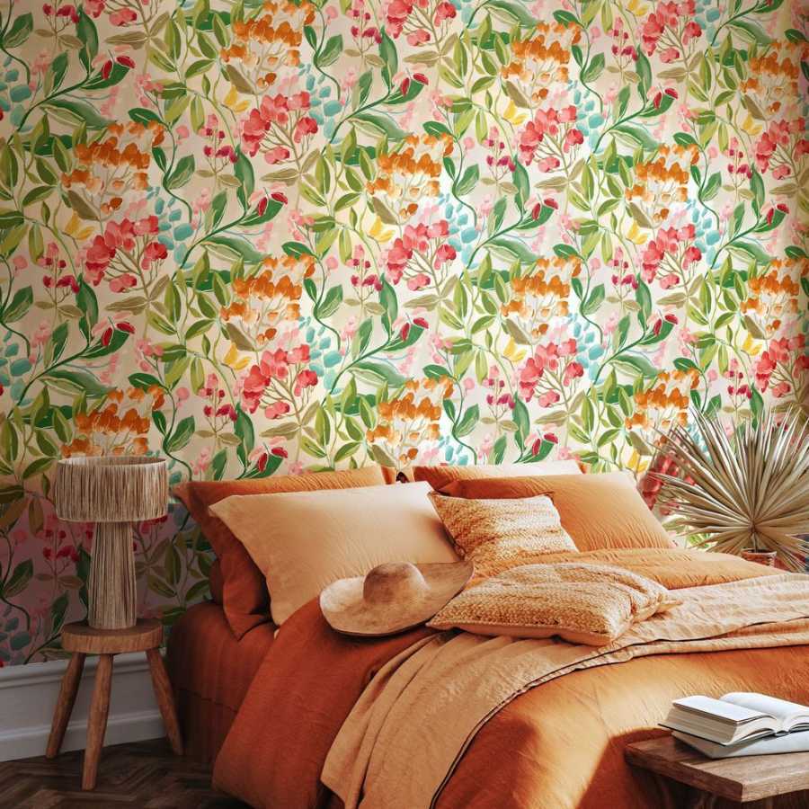 Ohpopsi Riches of Nature Florence RON50106W Wallpaper - Olive & Amber