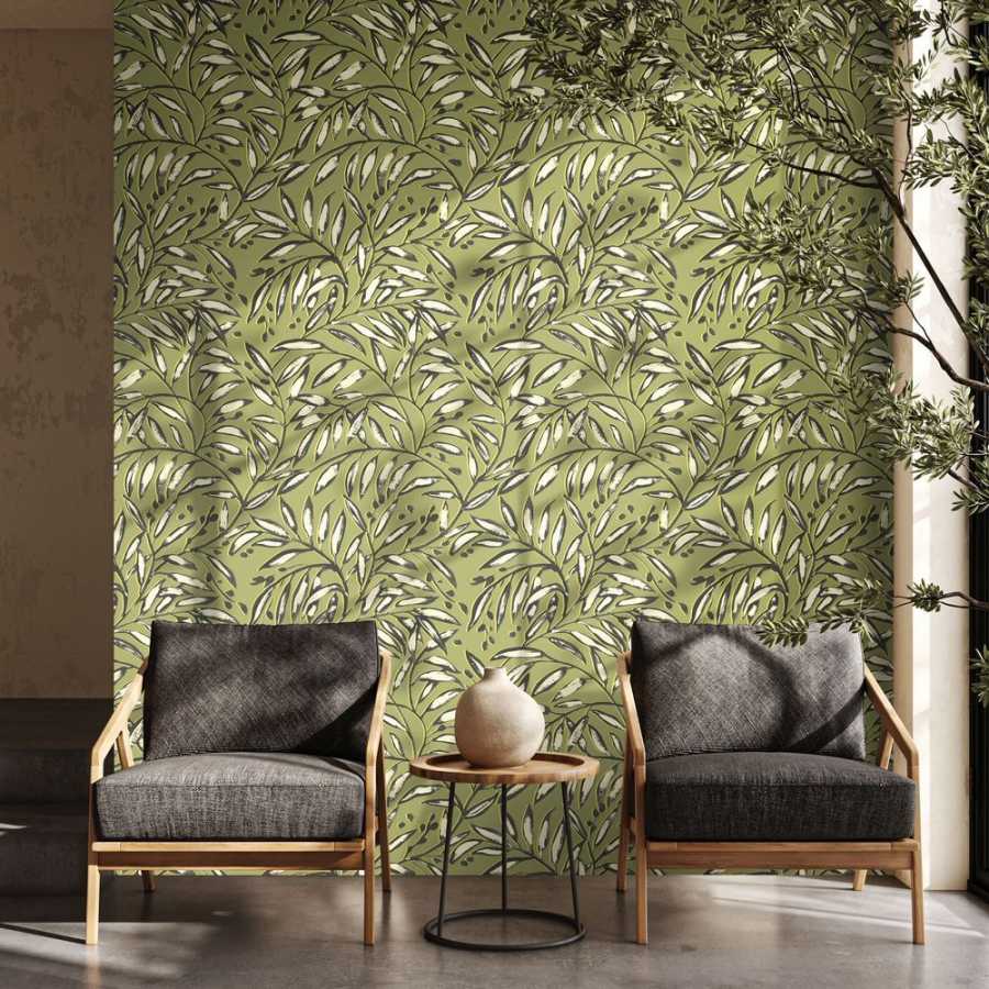 Ohpopsi Riches of Nature Lorena Vine RON50110W Wallpaper - Olive