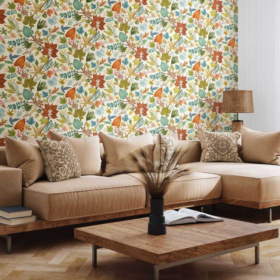 Ohpopsi Riches of Nature Lush Leaves RON50121W Wallpaper - Marmalade