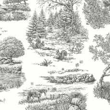 Ohpopsi Riches of Nature Eve Toile RON50125W Wallpaper - Noir