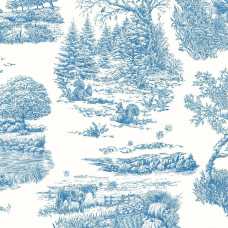 Ohpopsi Riches of Nature Eve Toile RON50127W Wallpaper - Cobalt