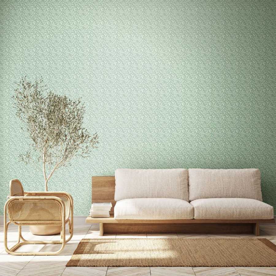 Ohpopsi Riches of Nature Dotty Leaf RON50142W Wallpaper - Seafoam