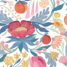 Ohpopsi Riches of Nature Clementine RON50149W Wallpaper - Cornflower