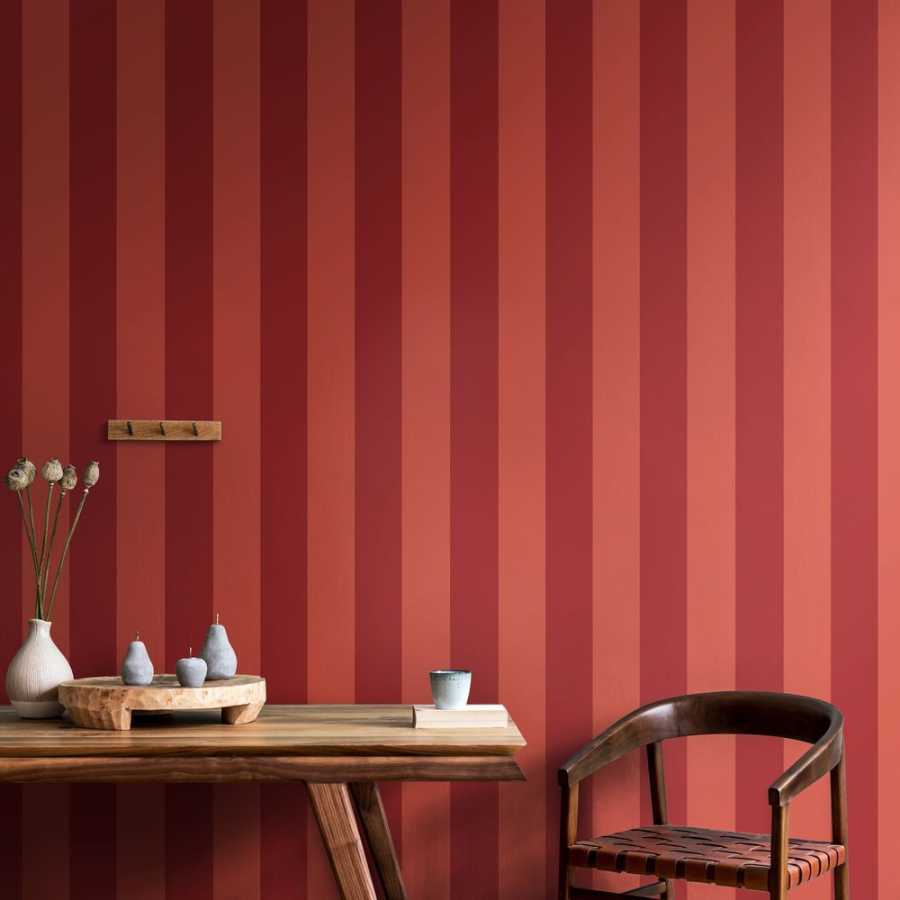 Ohpopsi Simply Stripes Bloc Stripe SIS50110W Wallpaper - Ruby