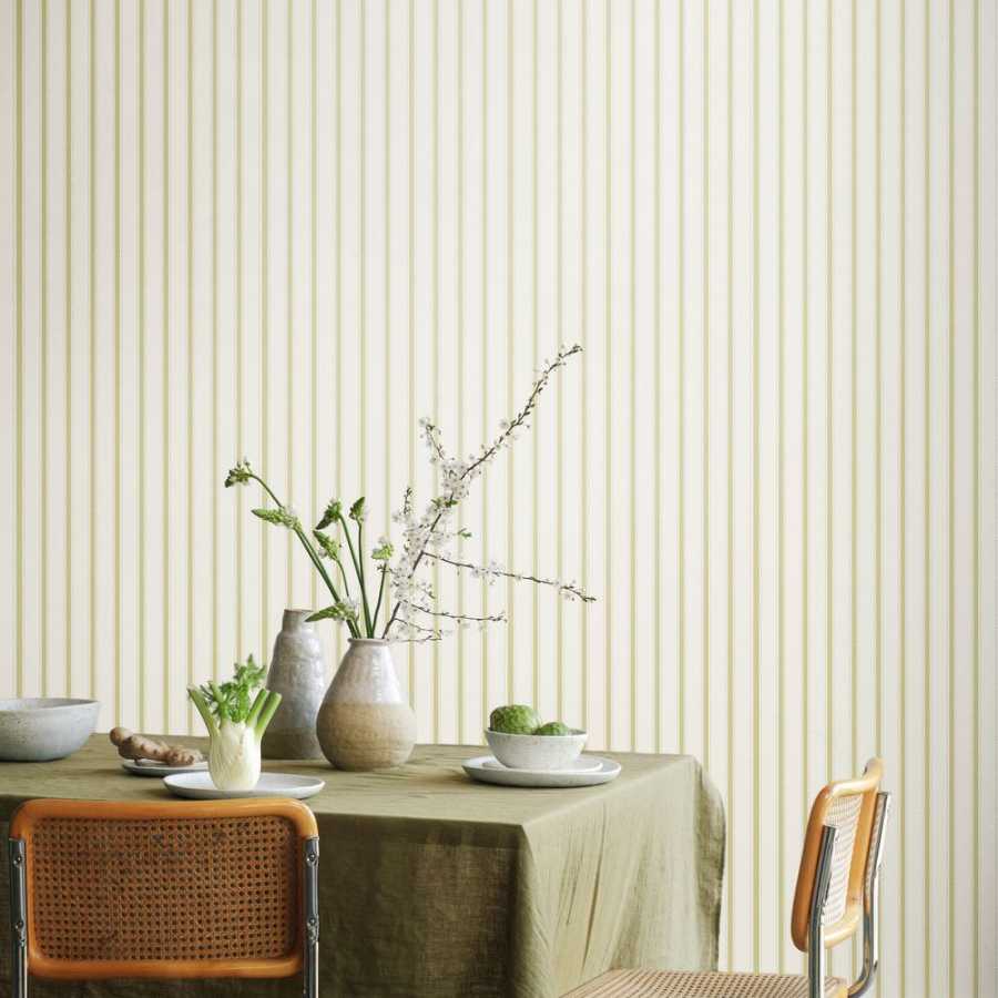 Ohpopsi Simply Stripes Ticking Stripe SIS50112W Wallpaper - Asparagus