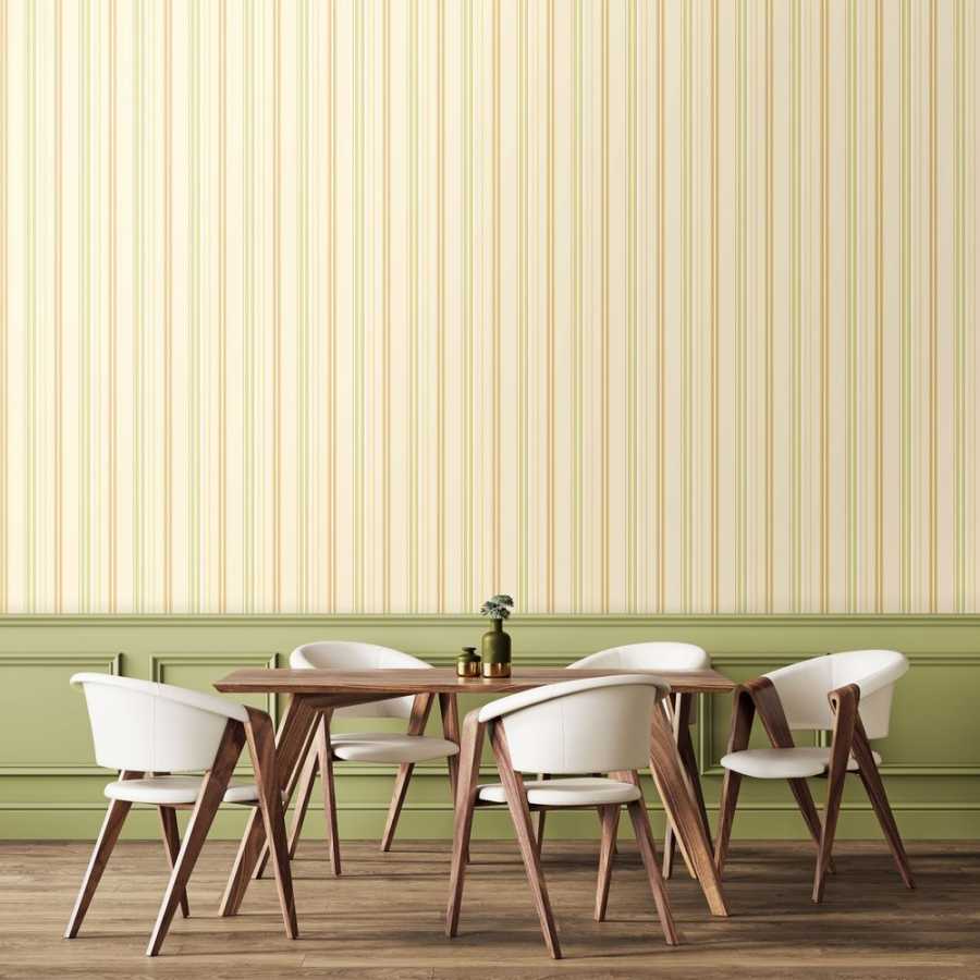 Ohpopsi Simply Stripes Ribbon Mix Stripe SIS50128W Wallpaper - Pear