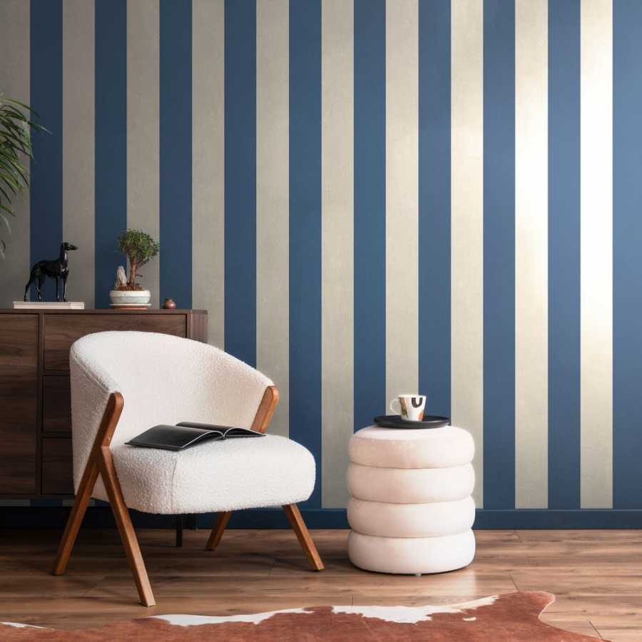 Ohpopsi Simply Stripes Wide Stripe SIS50149W Wallpaper - Ink