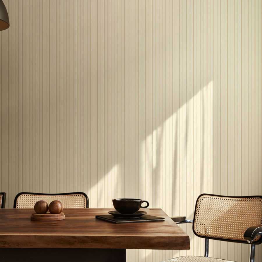 Ohpopsi Simply Stripes Thread Stripe SIS50157W Wallpaper - Flax