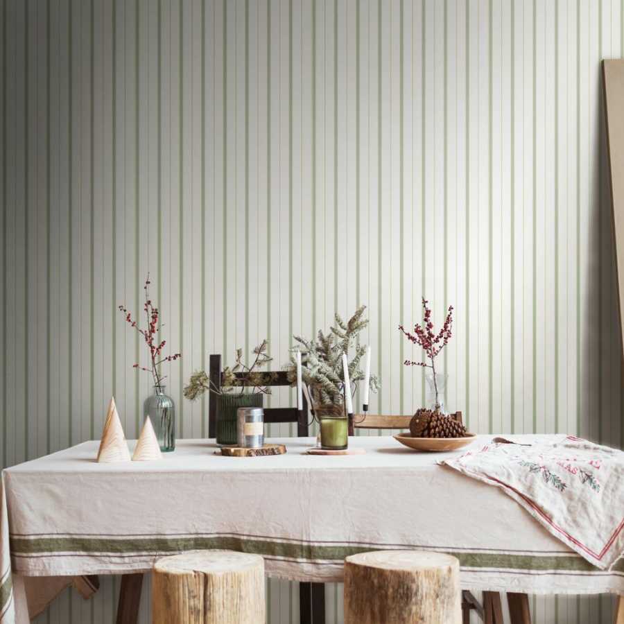 Ohpopsi Simply Stripes Thread Stripe SIS50158W Wallpaper - Basil