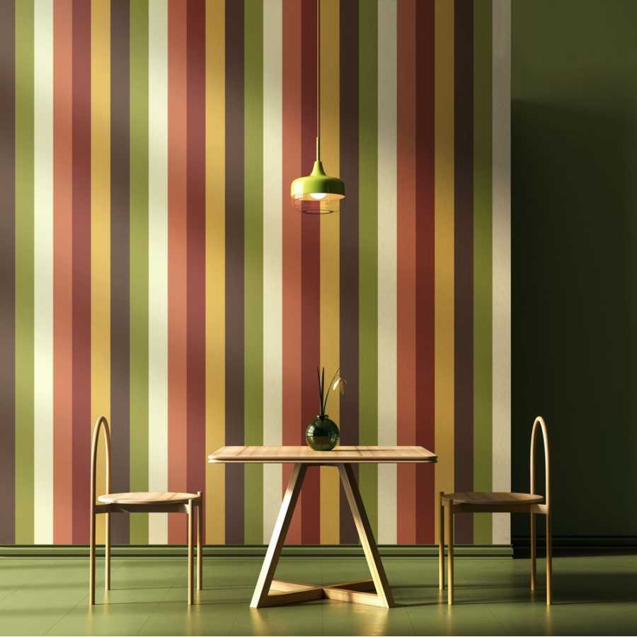 Ohpopsi So Stripey Rainbow Bloc STR50120W Wallpaper - Autumn Twist