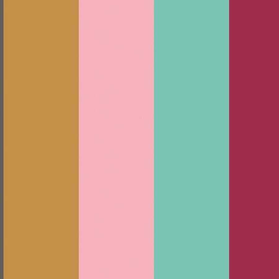 Ohpopsi So Stripey Rainbow Bloc STR50122W Wallpaper - Hot Magenta