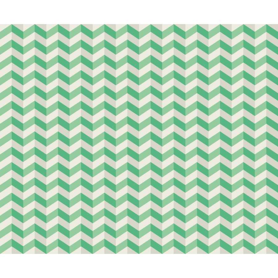 Ohpopsi So Stripey Illusion Chevron STR50130W Wallpaper - Jade Twist