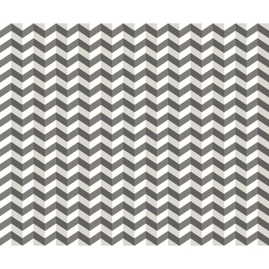 Ohpopsi So Stripey Illusion Chevron STR50134W Wallpaper - Blackboard