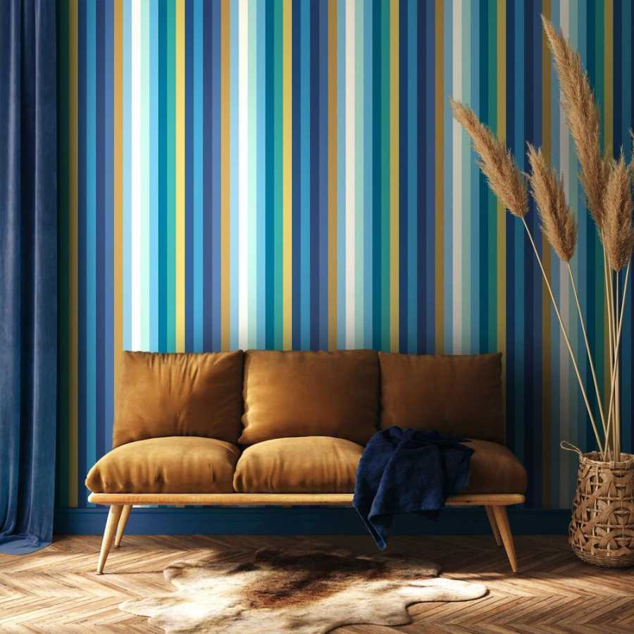 Ohpopsi So Stripey Candy Kaleidoscope STR50136W Wallpaper - Inky Twist