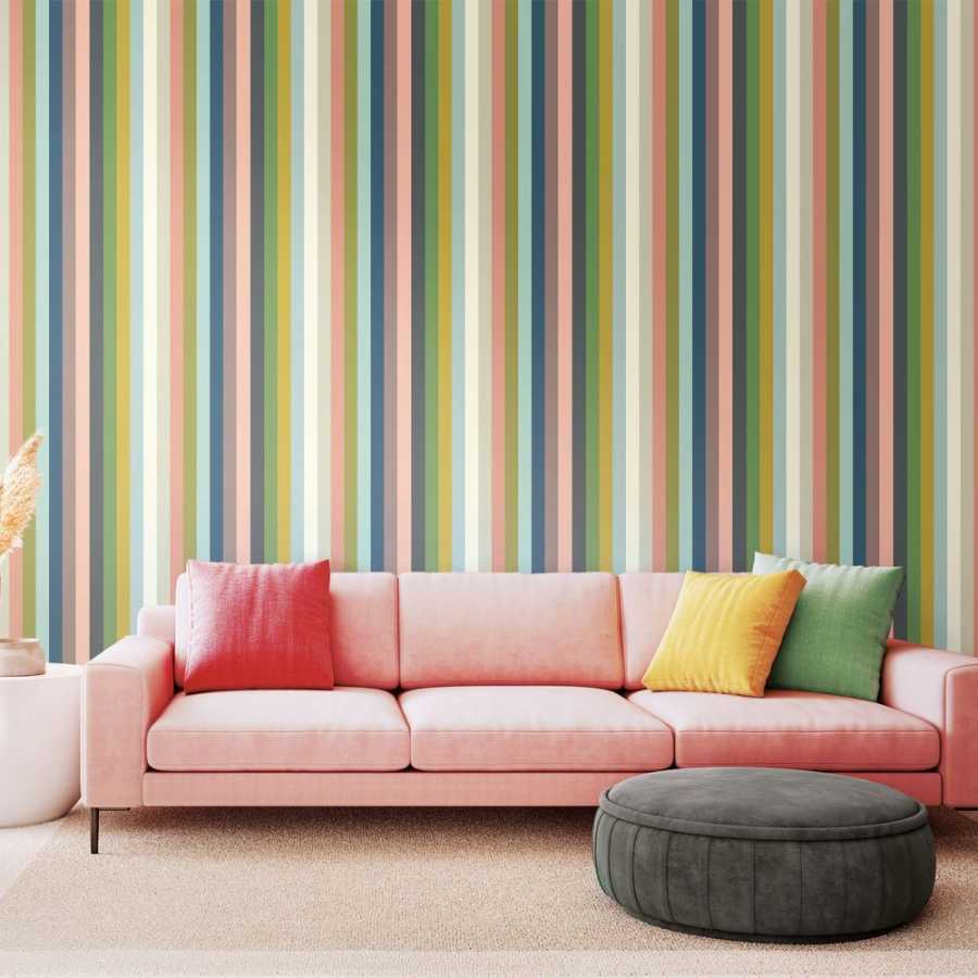 Ohpopsi So Stripey Candy Kaleidoscope STR50138W Wallpaper - Earth Twist