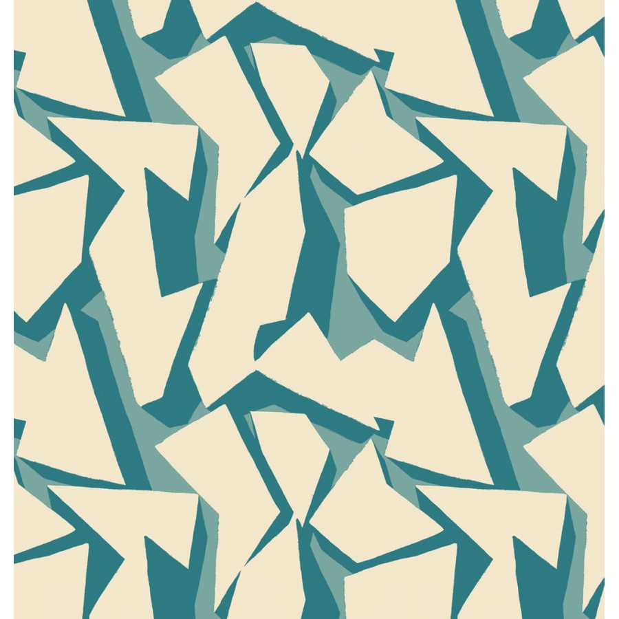 Ohpopsi SHATTER FRA50109W Wallpaper - TEAL