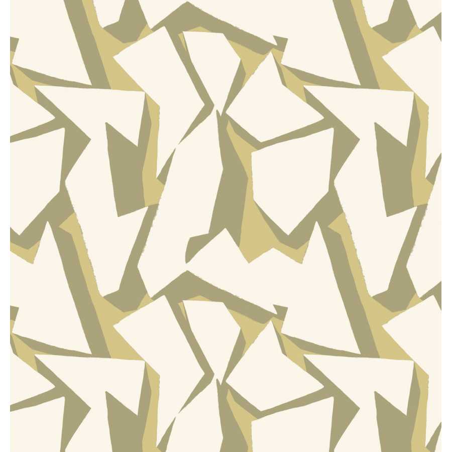 Ohpopsi SHATTER FRA50111W Wallpaper - OLIVE OIL