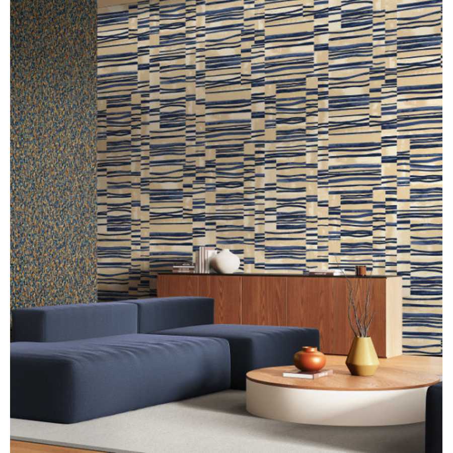Ohpopsi STRUCTURES  FRA50117W Wallpaper - INK  Lifestyle