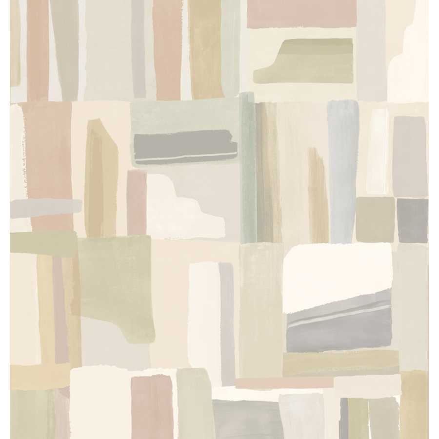 Ohpopsi ABSTRACT CUBES FRA50123W Wallpaper - AVOCADO MIST