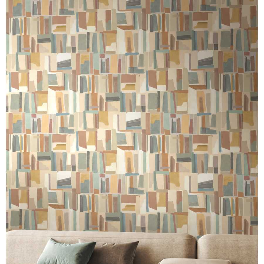 Ohpopsi ABSTRACT CUBES FRA50124W Wallpaper - SMOKY HAZE Lifestyle