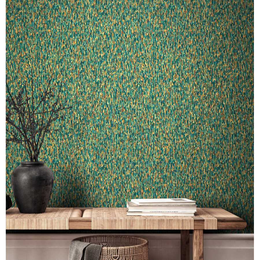 Ohpopsi STIPPLE FRA50136W Wallpaper - JADE MIX Lifestyle