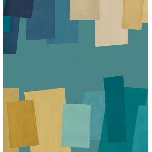 Ohpopsi OFFSET BLOCKS FRA50157W Wallpaper - SAPPHIRE MIX