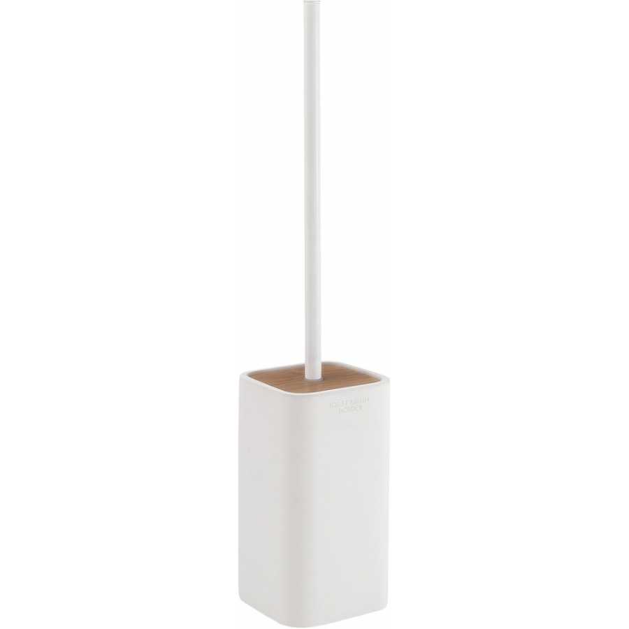 Gedy Ninfea Toilet Brush - White & Bamboo
