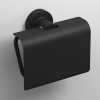Sonia Tecno Project Toilet Roll Holder With Flap - Black